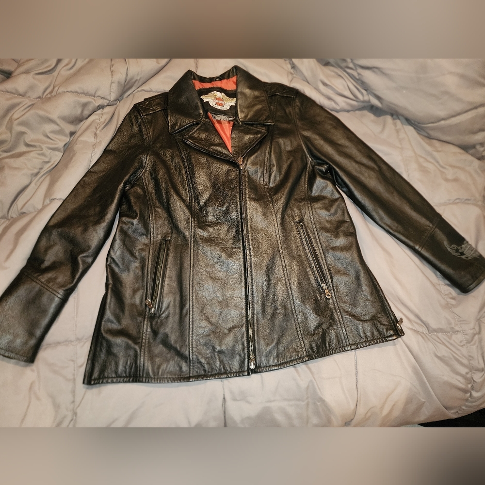 Harley davidson leather riding jacket